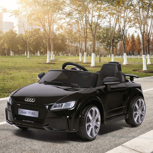 Audi TT RS Licensed Toys Racing Kids Ride On Car Black | outtoy.