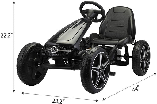 Mercedes Benz 4-Wheel Pedal Powered Racer Cars Black | outtoy.