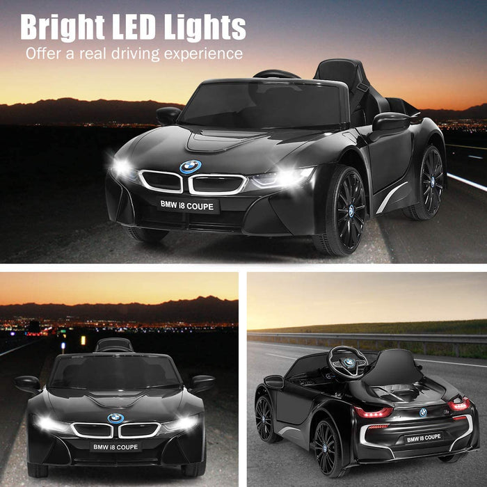 BMW i8 Kids Ride On Car with Parent Remote Control Black | outtoy.