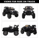 12V Kids Electric Truck Car With Remote Control Black | outtoy.
