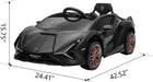 Lamborghini Sian Licensed 12V Electric Powered Kids Ride on Car Toy - Black | outtoy.