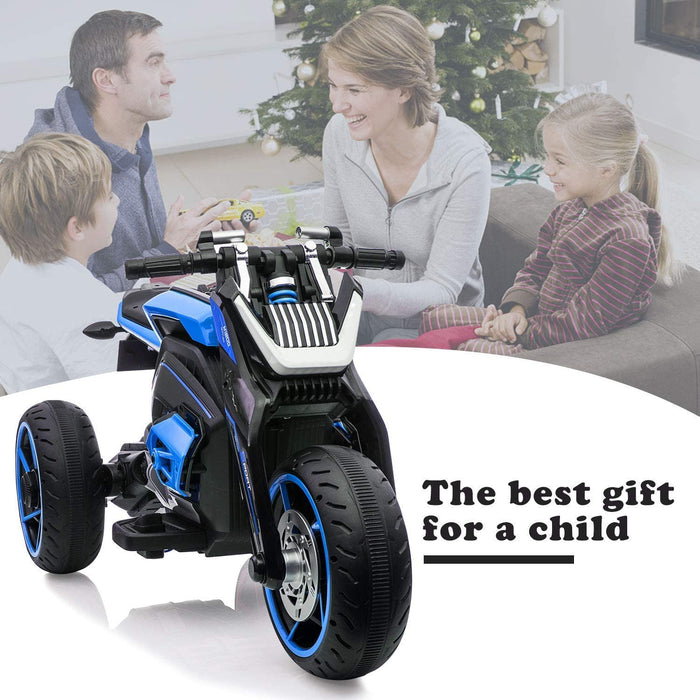 Kids Ride On Motorcycle Toys 3 Wheels Blue | outtoy.