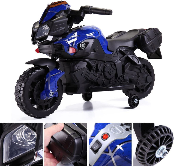 Kids Ride On Motorcycle Car 4 Wheel Blue 6V | outtoy.