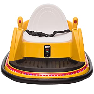 Ride on Bumper car for Kids, 6V Electric Cars Ride on Toys with Remote Control,360 Spin,Music,Yellow