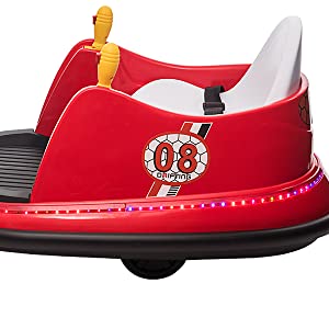Ride on Bumper car for Kids, 6V Electric Cars Ride on Toys with Remote Control,360 Spin,Music,Red