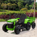 12v Battery-Powered Toy Tractor with Trailer Green | outtoy.