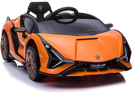 Lamborghini Sian Licensed 12V Electric Powered Kids Ride on Car Toy Orange | outtoy.