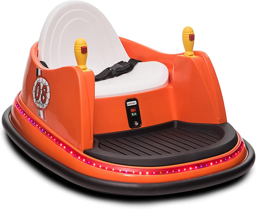 Ride on Bumper car for Kids, 6V Electric Cars Ride on Toys with Remote Control,360 Spin,Music,Orange