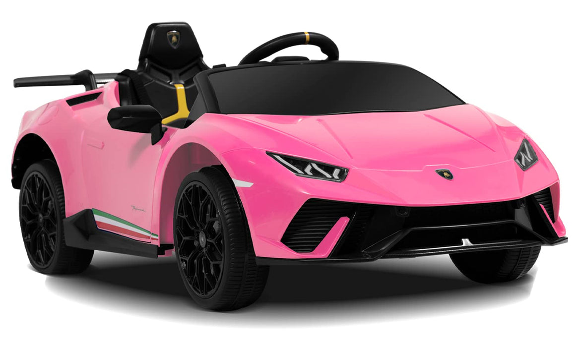 Ride on Lamborghini Car for Kids, 12 V Electric Car Vehicles Toys for Kids Toddler with Remote Control, Wheels Suspension,Music, LED Lights, Engine Sounds, Horn