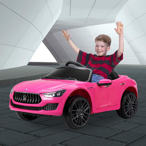 Maserati Kids Ride On Car 12V Rechargeable Toy Pink | outtoy.