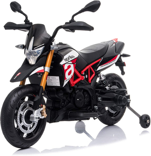 12V Kids Ride-On Motorcycle Aprilia Licensed Battery Powered Dirt Bikes Red | outtoy.