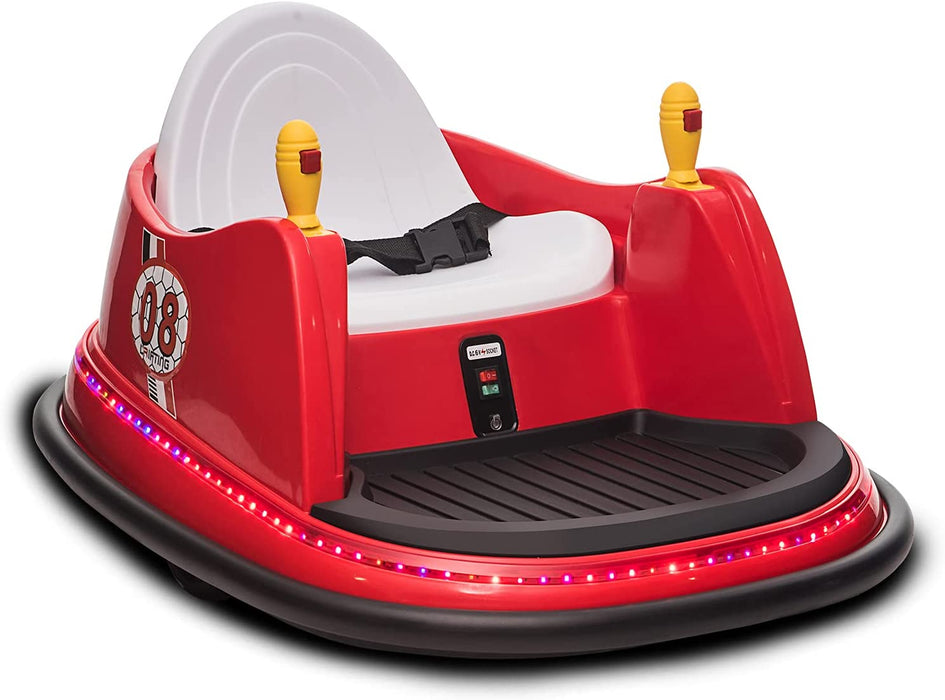 Ride on Bumper car for Kids, 6V Electric Cars Ride on Toys with Remote Control,360 Spin,Music,Red
