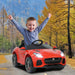 Kids Electric Ride on Car Toy Jaguar F-Type SVR Convertible Style 12V Red | outtoy.