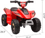 Outtoy 6V Kids Four Wheeler Quad Ride on ATV Red | outtoy.