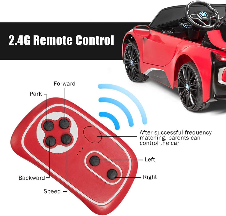 BMW i8 Kids Ride On Car with Parent Remote Control Red | outtoy.