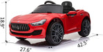 Maserati Kids Ride On Car 12V Rechargeable Toy Red | outtoy.