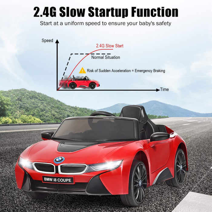 BMW i8 Kids Ride On Car with Parent Remote Control Red | outtoy.