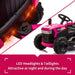 12v Battery-Powered Toy Tractor with Trailer Rose Red | outtoy.