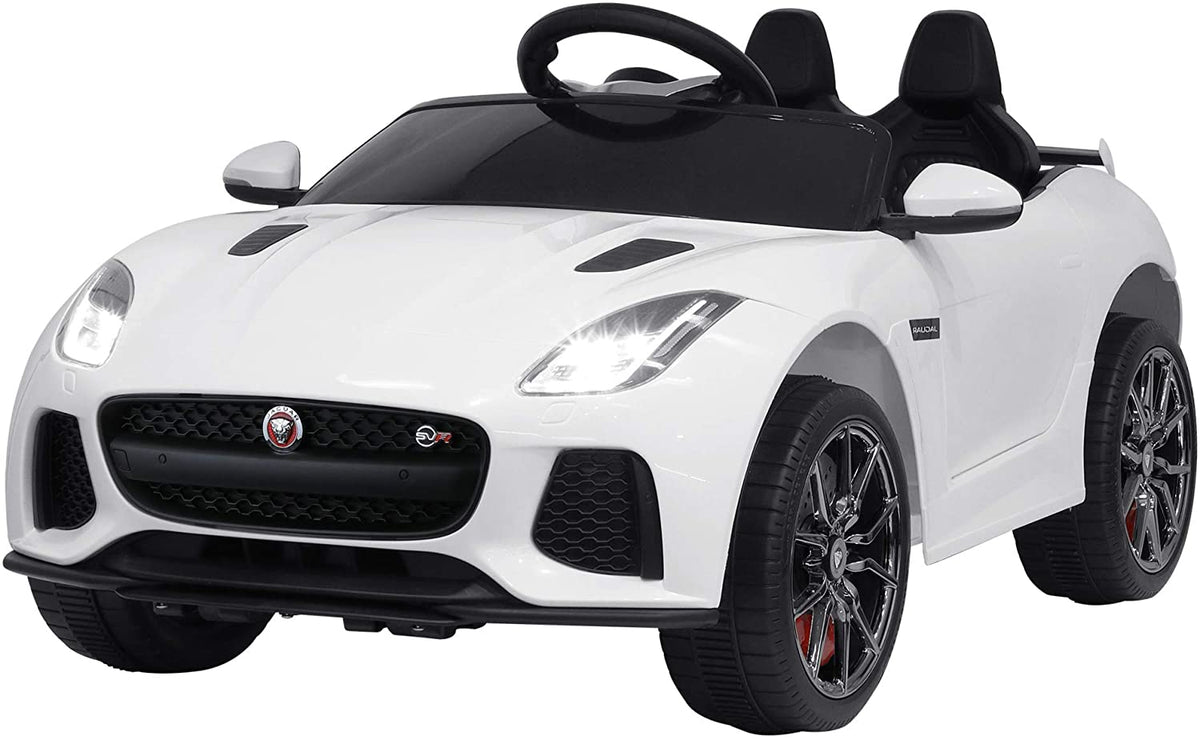 12V Jaguar F Type SVR Licensed Kids Ride On Car White