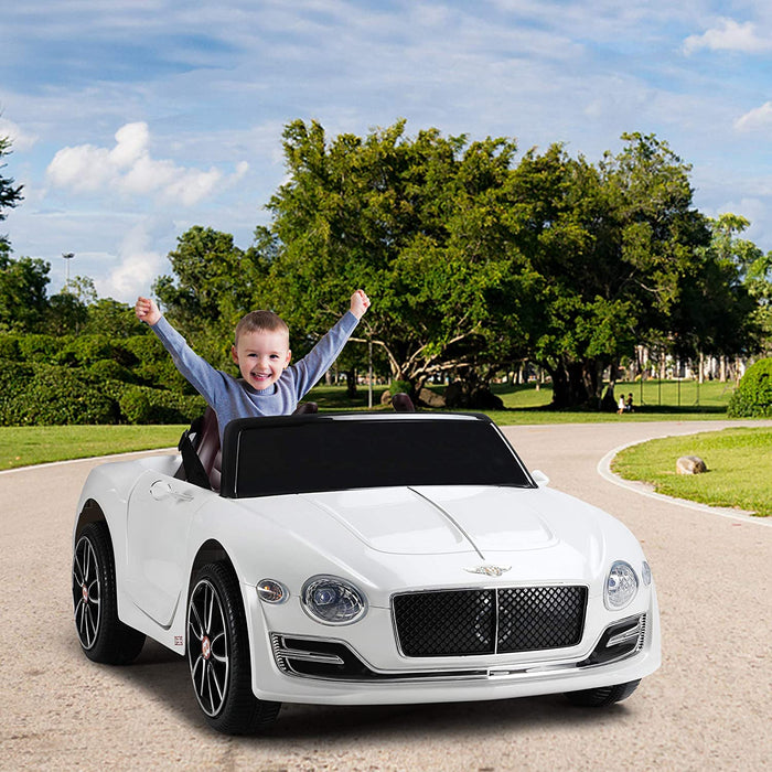 Bentley Electric Powered Vehicle 12V Kids Ride On Car White | outtoy.