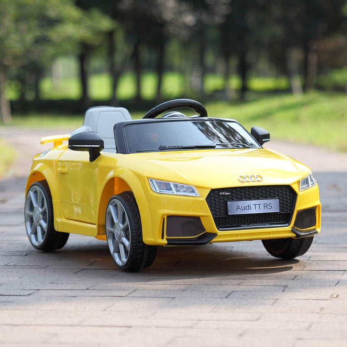 Audi TT RS Licensed Toys Racing Kids Ride On Car Yellow | outtoy.