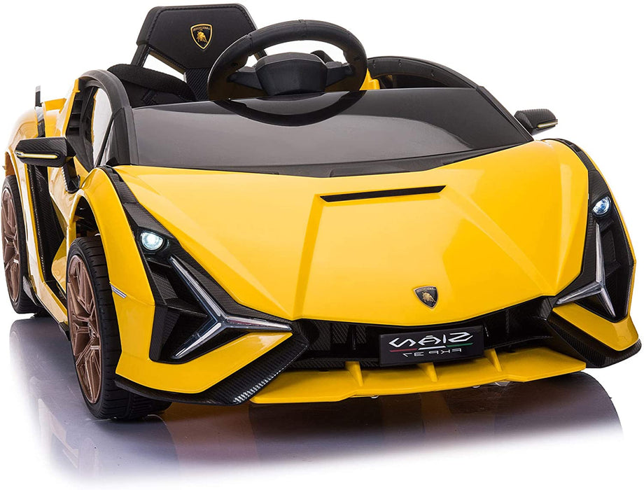Lamborghini Sian Licensed 12V Electric Powered Kids Ride on Car Toy Yellow | outtoy.